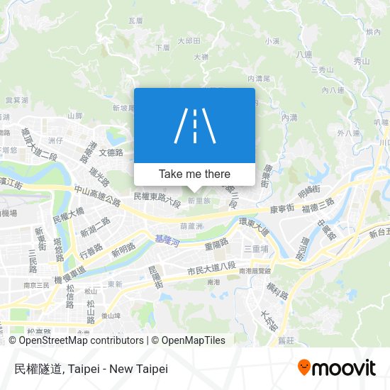 民權隧道 map