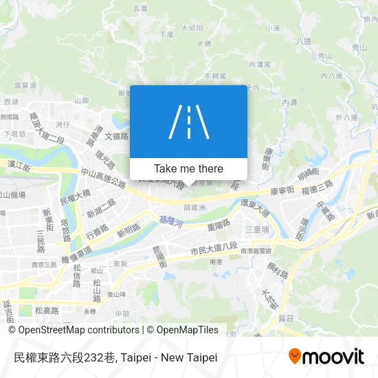 民權東路六段232巷地圖