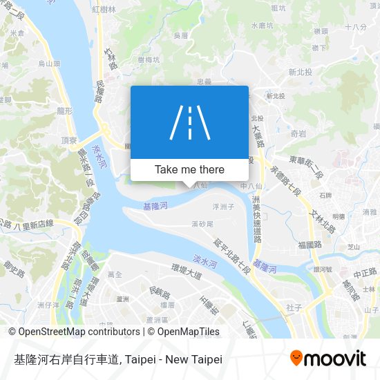 基隆河右岸自行車道 map