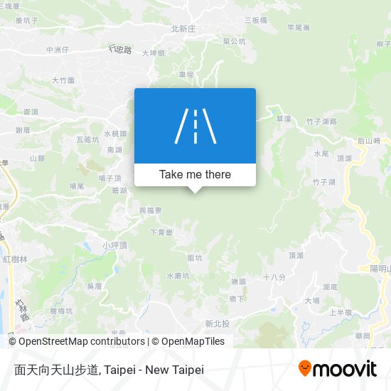 面天向天山步道地圖