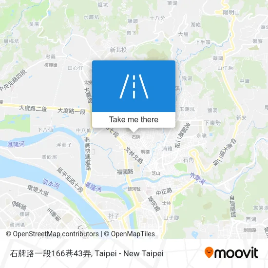 石牌路一段166巷43弄地圖