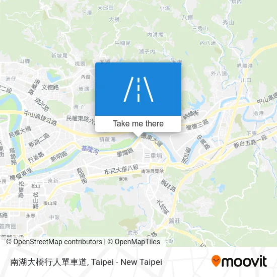 南湖大橋行人單車道地圖
