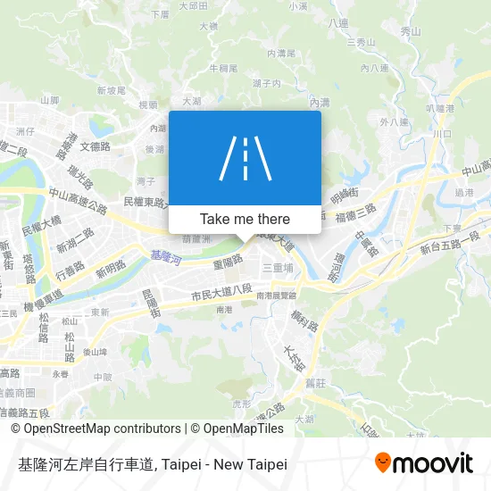 基隆河左岸自行車道地圖