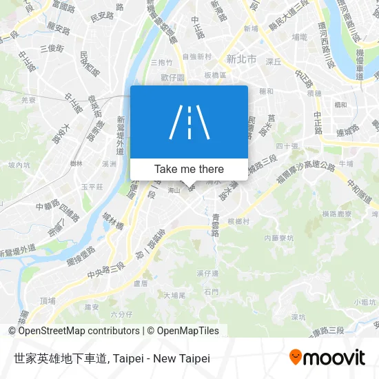 世家英雄地下車道 map