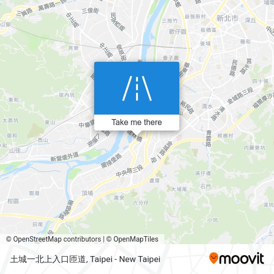 土城一北上入口匝道 map