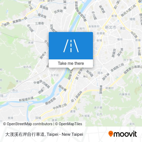 大漢溪右岸自行車道 map
