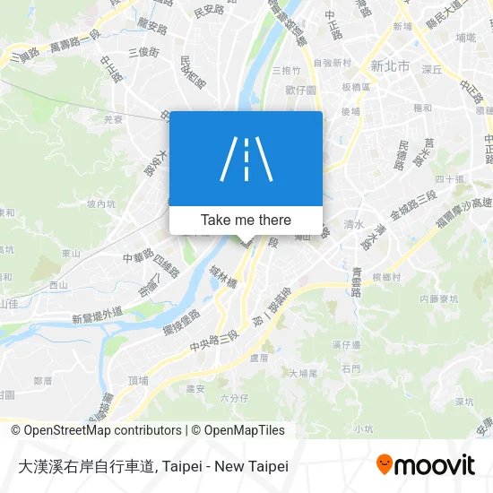 大漢溪右岸自行車道 map