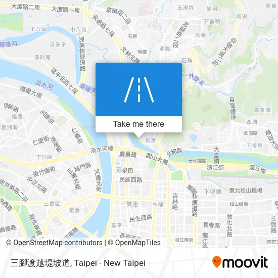 三腳渡越堤坡道 map
