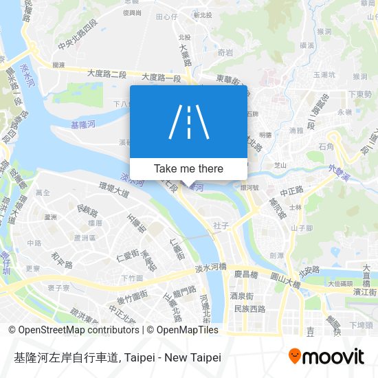 基隆河左岸自行車道地圖