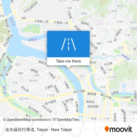 淡水線自行車道 map