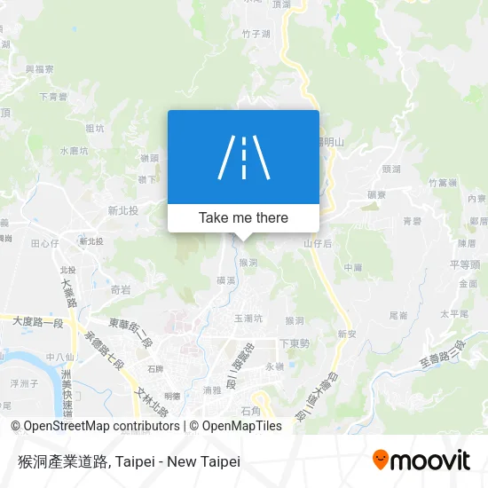 猴洞產業道路 map
