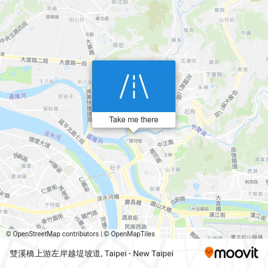 雙溪橋上游左岸越堤坡道 map