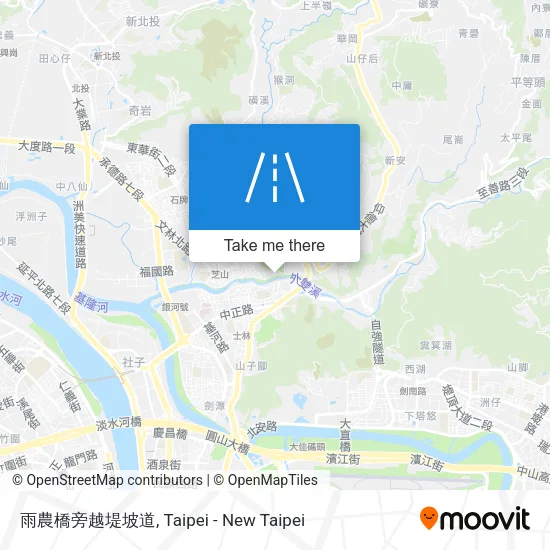 雨農橋旁越堤坡道地圖