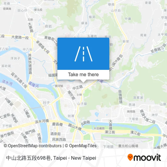 中山北路五段698巷地圖