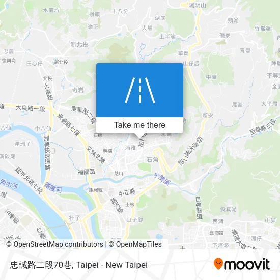 忠誠路二段70巷地圖