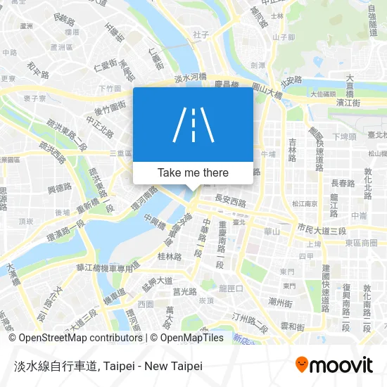 淡水線自行車道 map