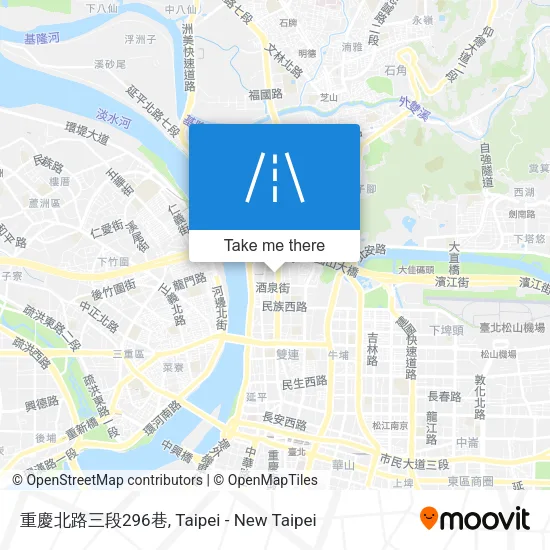 重慶北路三段296巷地圖