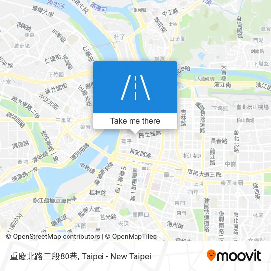 重慶北路二段80巷地圖