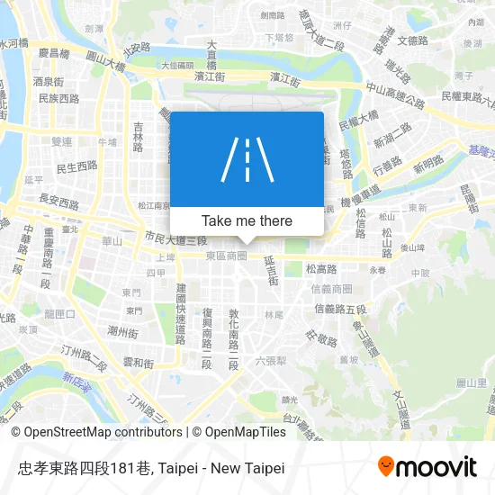 忠孝東路四段181巷地圖