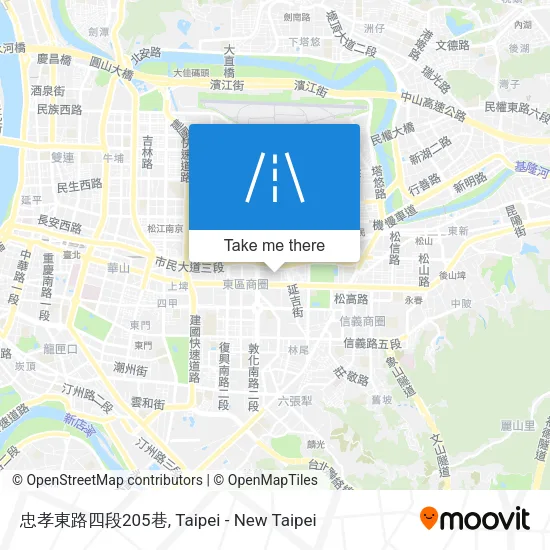 忠孝東路四段205巷地圖