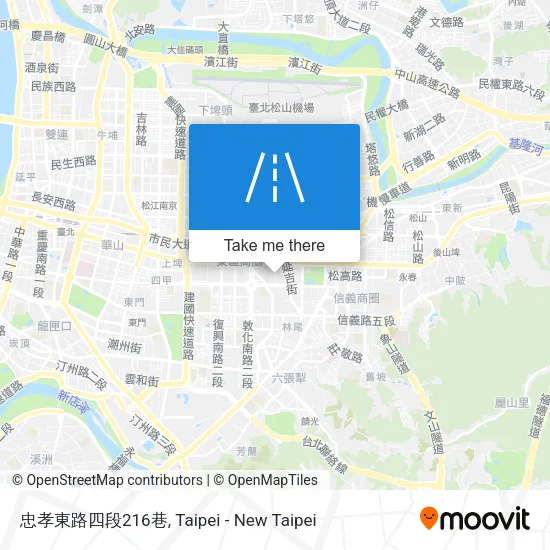 忠孝東路四段216巷地圖