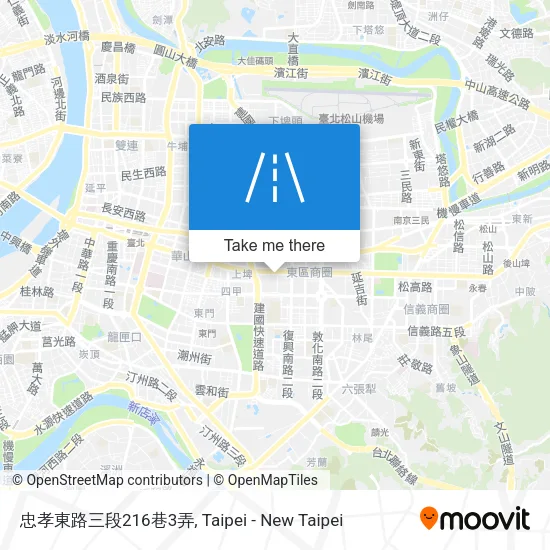 忠孝東路三段216巷3弄地圖