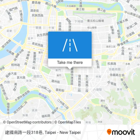 建國南路一段318巷地圖