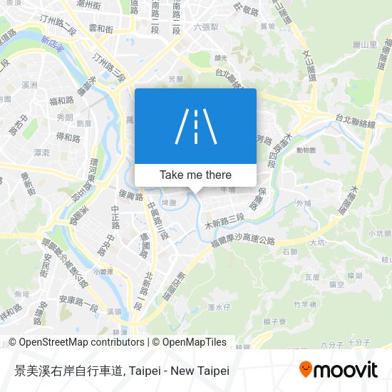 景美溪右岸自行車道地圖