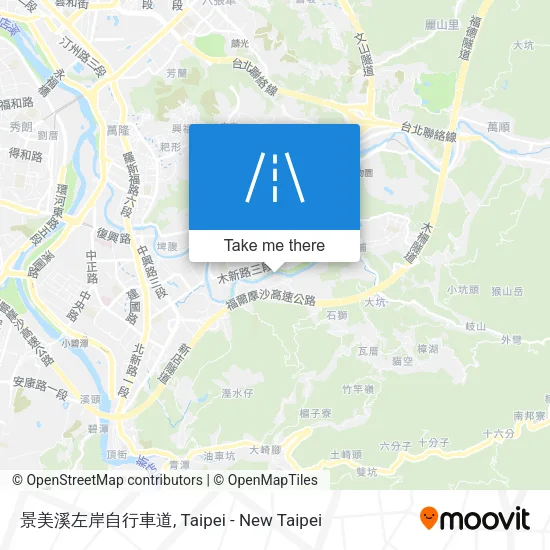 景美溪左岸自行車道地圖