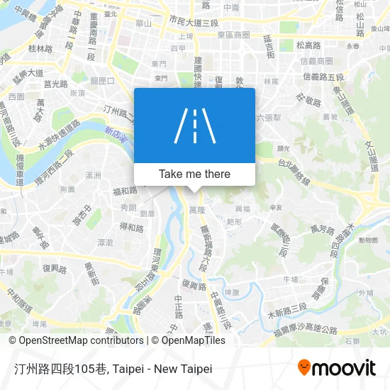 汀州路四段105巷地圖