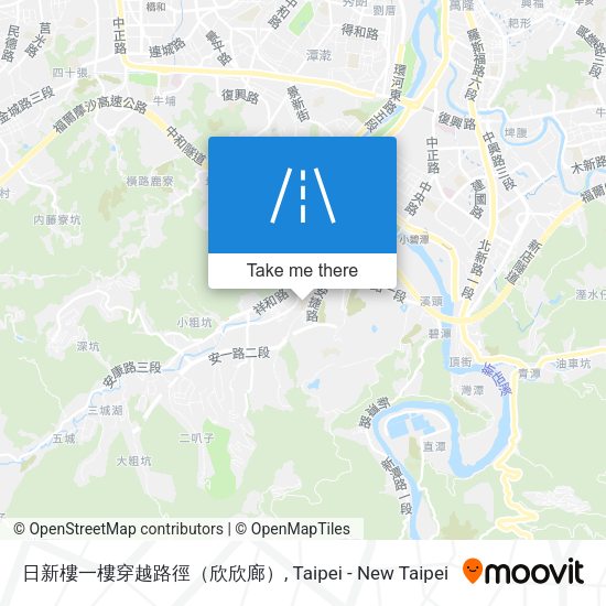 日新樓一樓穿越路徑（欣欣廊） map