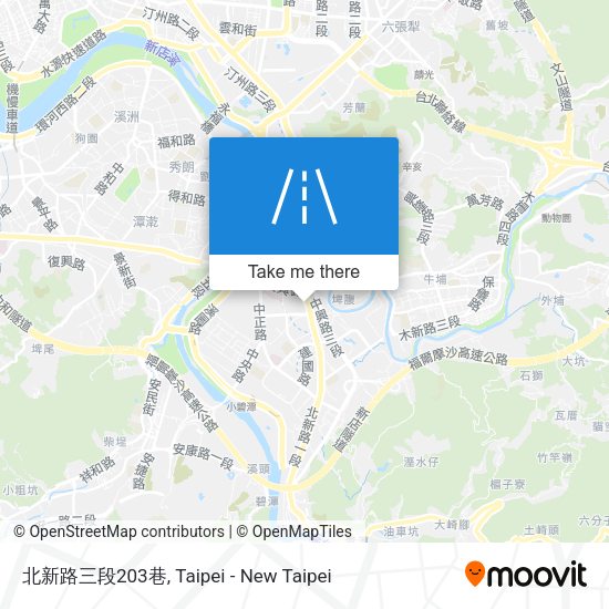 北新路三段203巷地圖