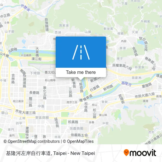 基隆河左岸自行車道地圖