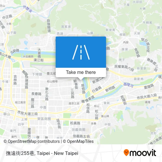 撫遠街255巷地圖