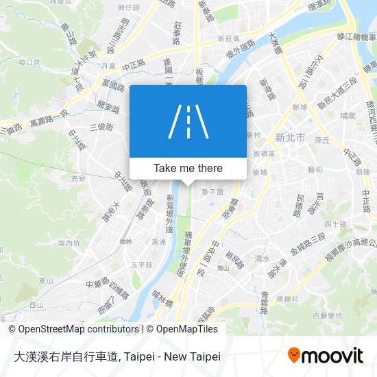 大漢溪右岸自行車道 map