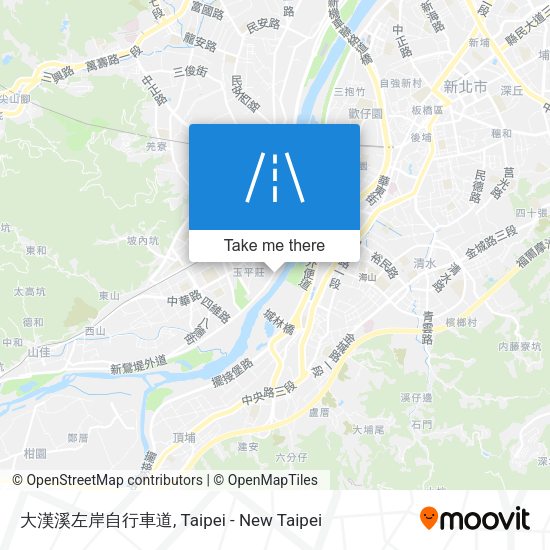 大漢溪左岸自行車道 map