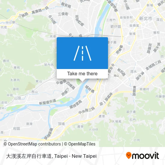 大漢溪左岸自行車道 map
