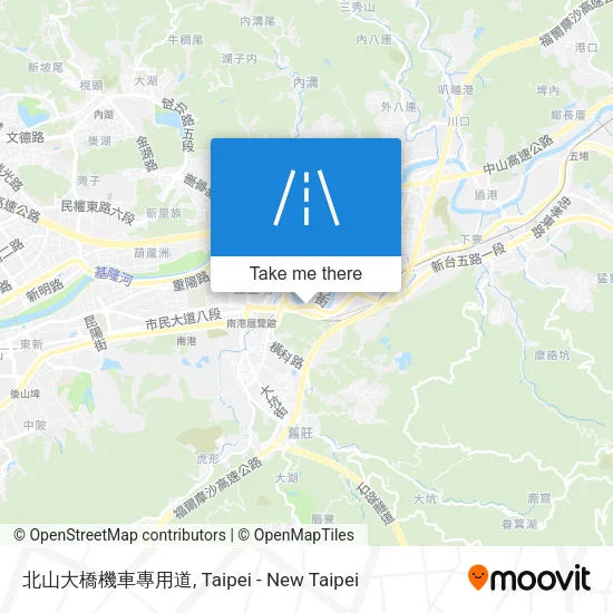 北山大橋機車專用道地圖