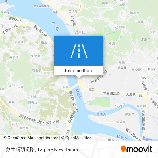 救生碼頭道路 map