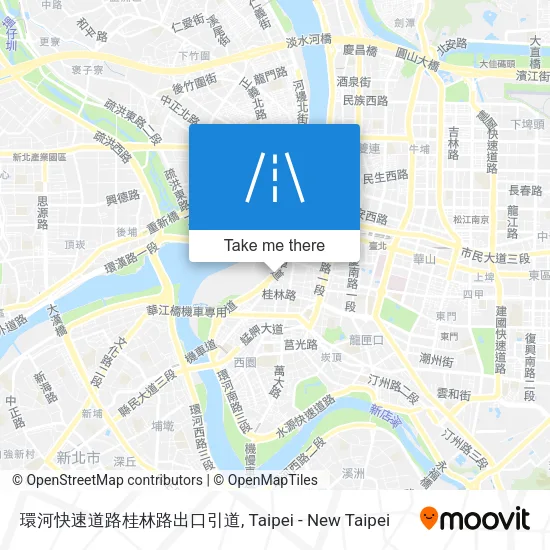 環河快速道路桂林路出口引道 map