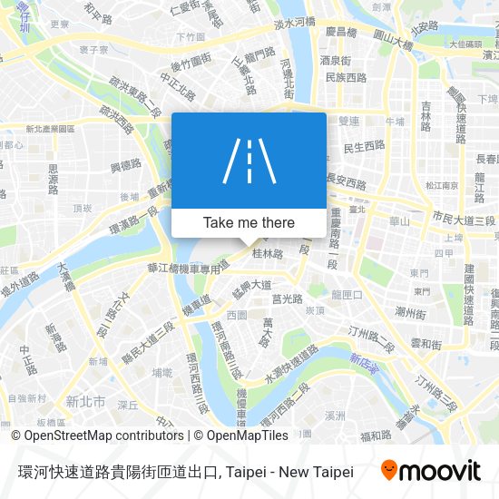 環河快速道路貴陽街匝道出口 map