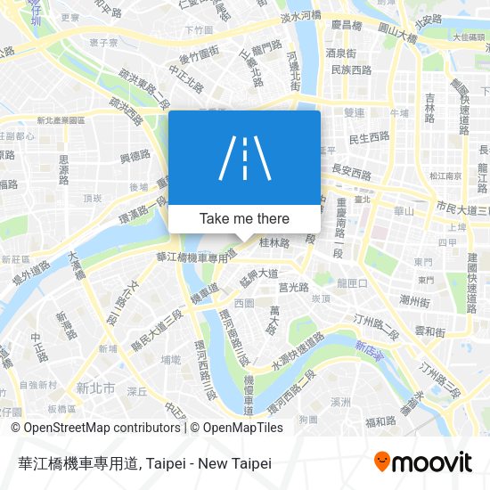 華江橋機車專用道地圖