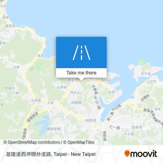 基隆港西岸聯外道路 map