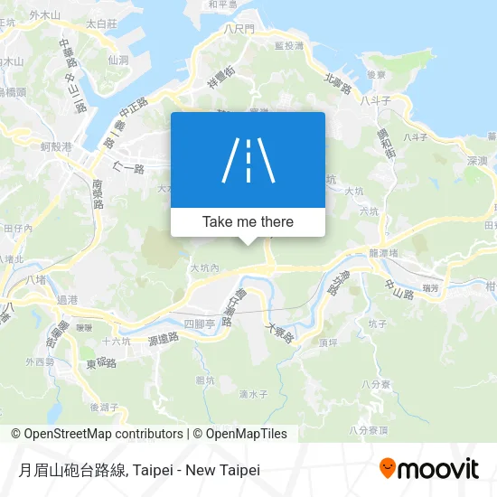 月眉山砲台路線 map