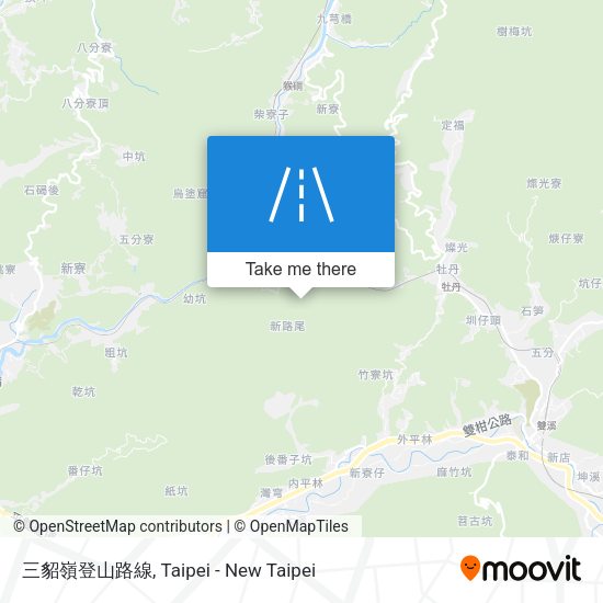 三貂嶺登山路線地圖