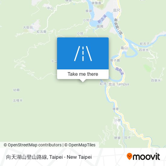 向天湖山登山路線 map