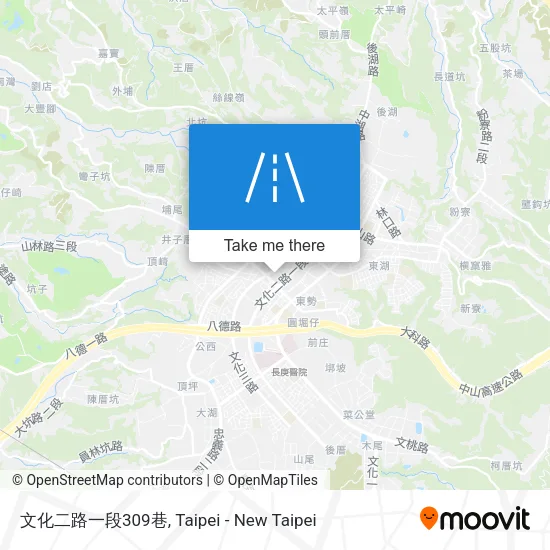 文化二路一段309巷地圖