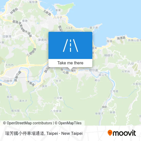 瑞芳國小停車場通道 map