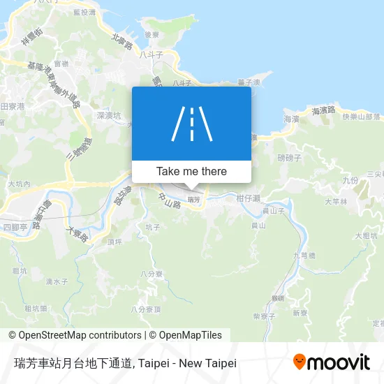 瑞芳車站月台地下通道 map