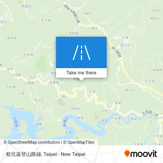 粗坑崙登山路線 map